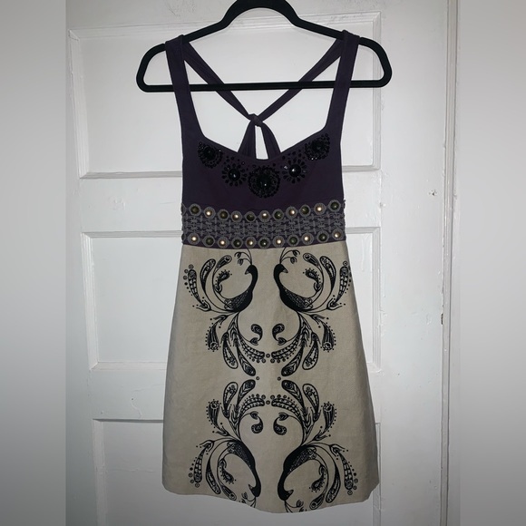 Free people peacock patterned corduroy dress size‎ 2 - Picture 2 of 11